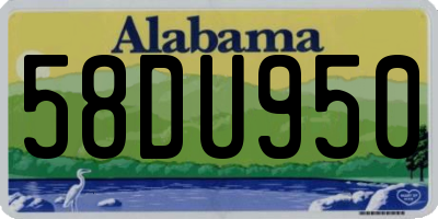 AL license plate 58DU950