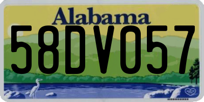 AL license plate 58DV057