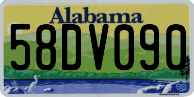 AL license plate 58DV090
