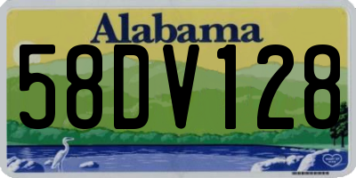AL license plate 58DV128