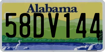 AL license plate 58DV144