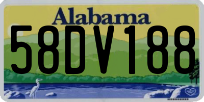 AL license plate 58DV188