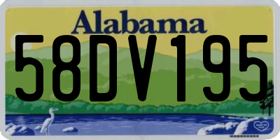 AL license plate 58DV195