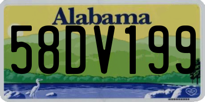 AL license plate 58DV199