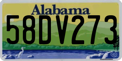 AL license plate 58DV273
