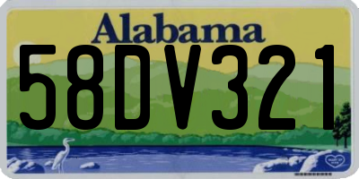AL license plate 58DV321