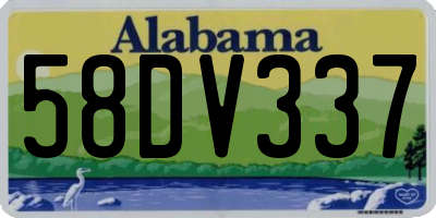 AL license plate 58DV337