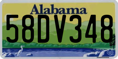 AL license plate 58DV348