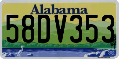 AL license plate 58DV353