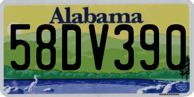 AL license plate 58DV390