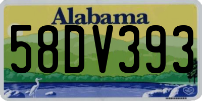 AL license plate 58DV393