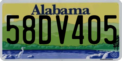 AL license plate 58DV405