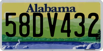 AL license plate 58DV432