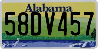 AL license plate 58DV457
