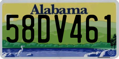 AL license plate 58DV461