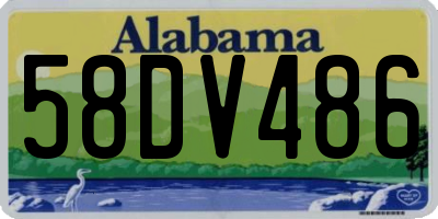 AL license plate 58DV486
