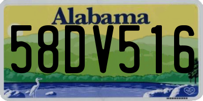 AL license plate 58DV516