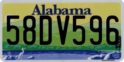 AL license plate 58DV596