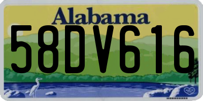AL license plate 58DV616