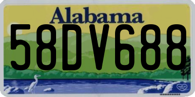 AL license plate 58DV688