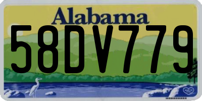 AL license plate 58DV779