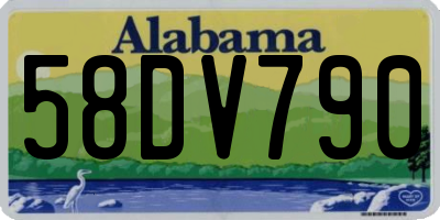 AL license plate 58DV790