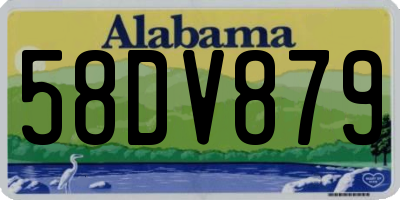 AL license plate 58DV879