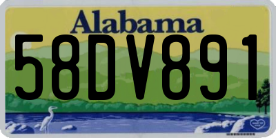AL license plate 58DV891