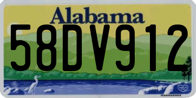 AL license plate 58DV912