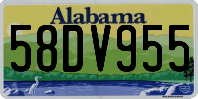 AL license plate 58DV955