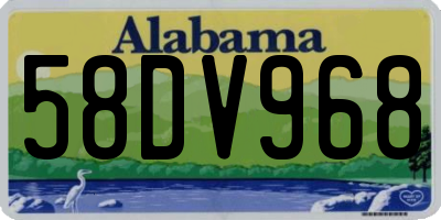 AL license plate 58DV968