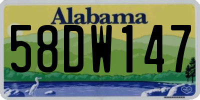 AL license plate 58DW147