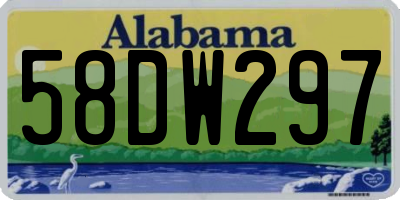 AL license plate 58DW297
