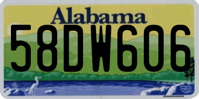 AL license plate 58DW606