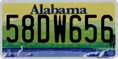 AL license plate 58DW656