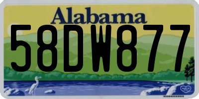 AL license plate 58DW877
