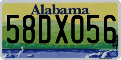 AL license plate 58DX056