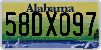 AL license plate 58DX097