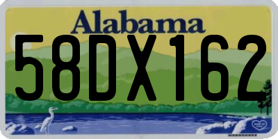 AL license plate 58DX162