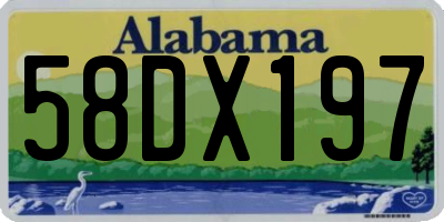 AL license plate 58DX197