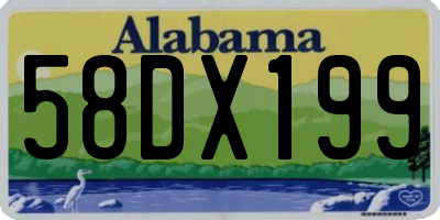 AL license plate 58DX199