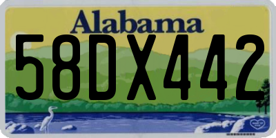 AL license plate 58DX442