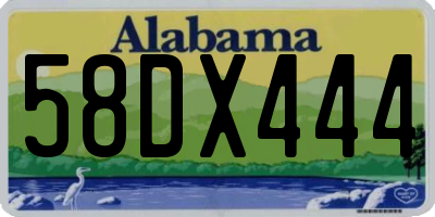 AL license plate 58DX444
