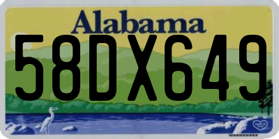 AL license plate 58DX649