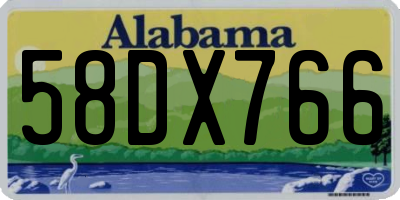 AL license plate 58DX766