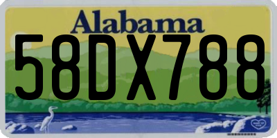 AL license plate 58DX788