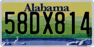 AL license plate 58DX814