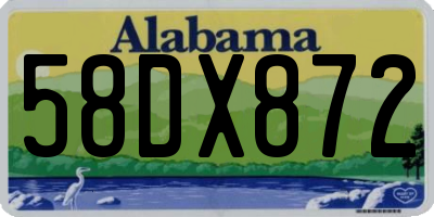 AL license plate 58DX872