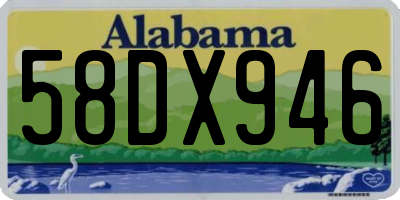 AL license plate 58DX946