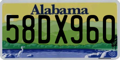 AL license plate 58DX960